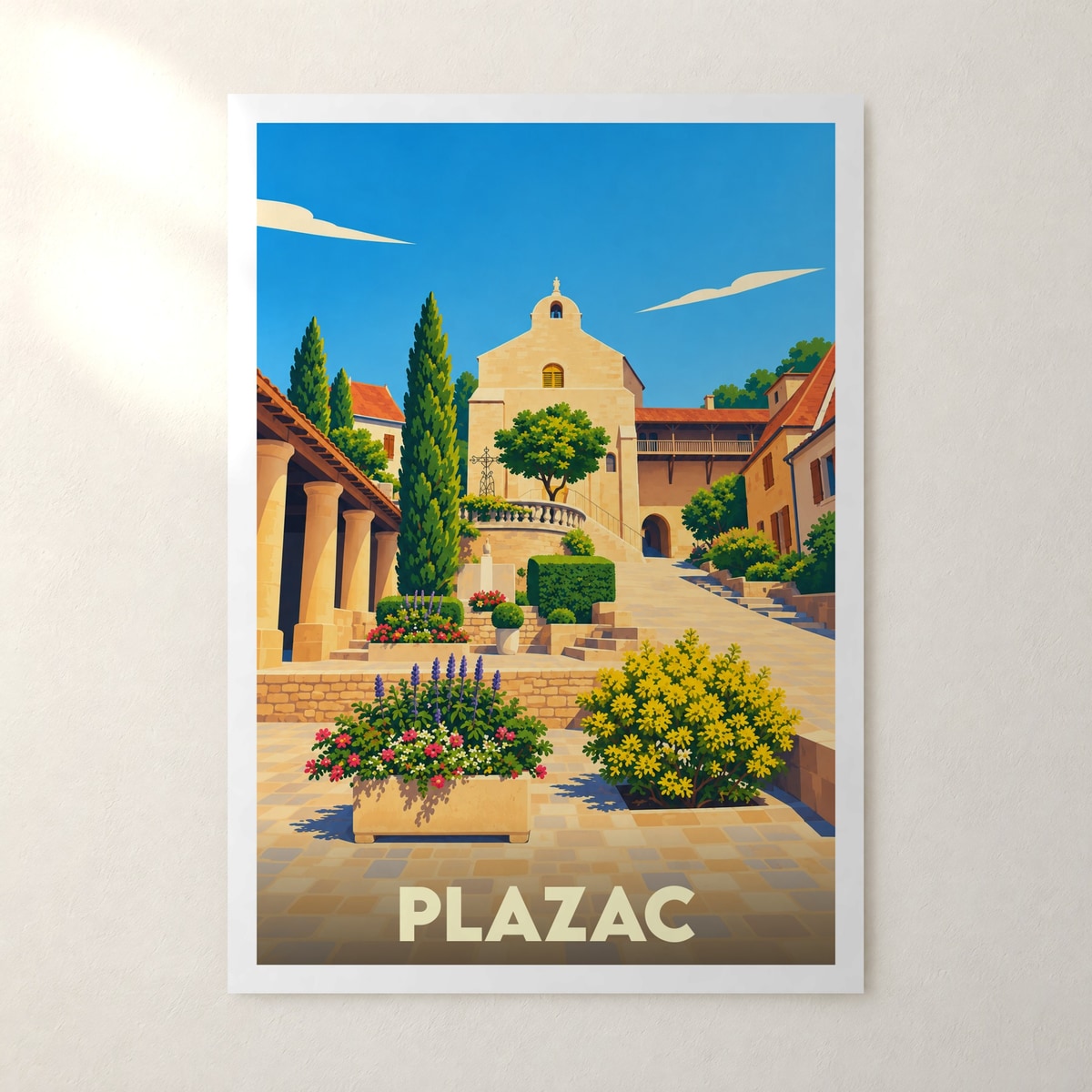 Affiche Plazac – sans cadre, accrochée au mur