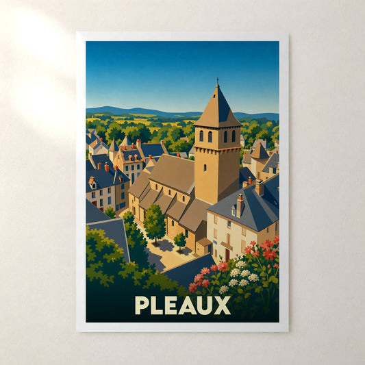 Affiche Pleaux – sans cadre, accrochée au mur