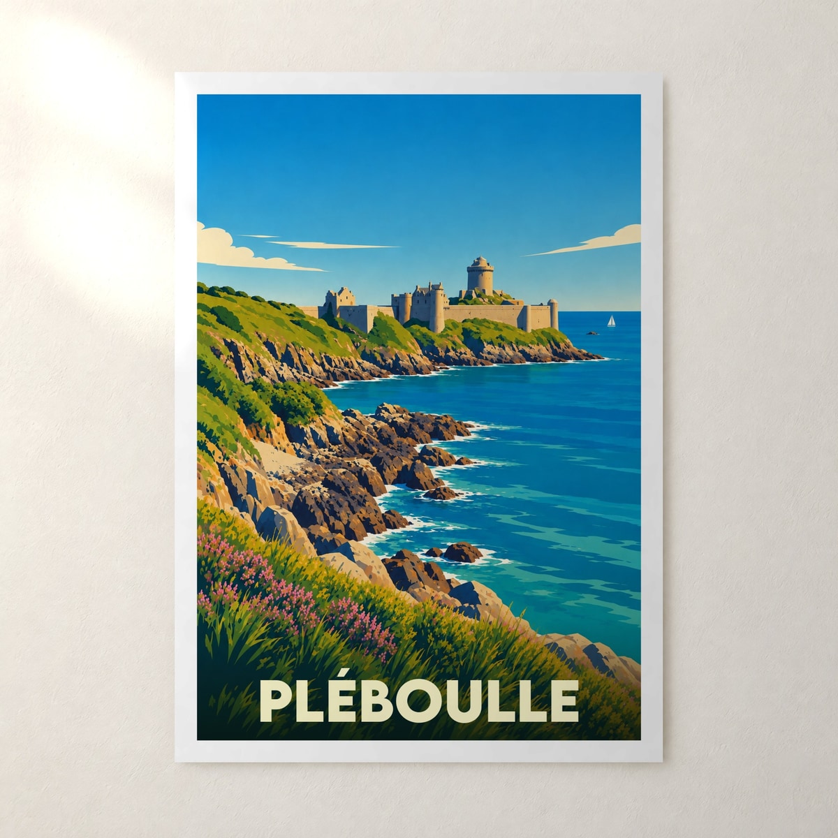 Affiche Pléboulle – sans cadre, accrochée au mur