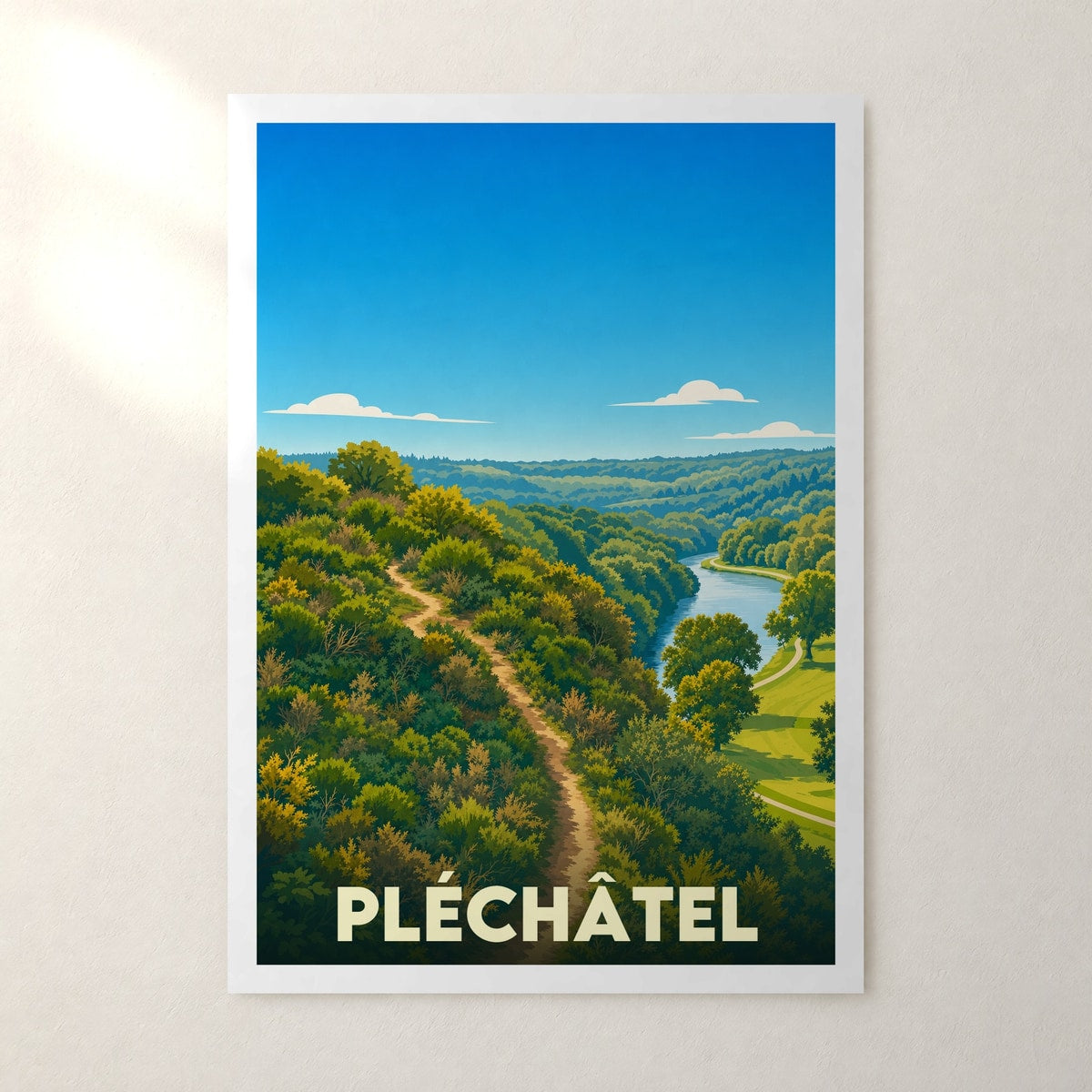 Affiche Pléchâtel – sans cadre, accrochée au mur