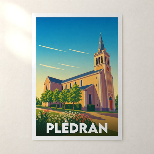 Affiche Plédran – sans cadre, accrochée au mur