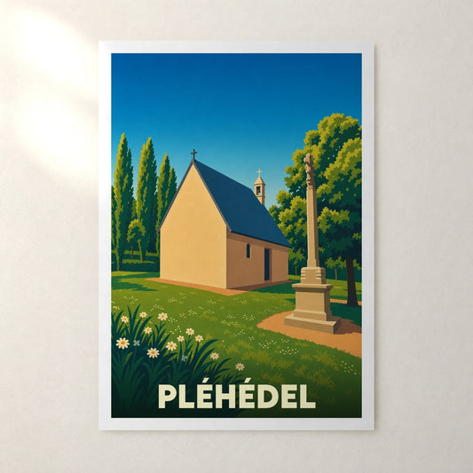 Affiche Pléhédel – sans cadre, accrochée au mur