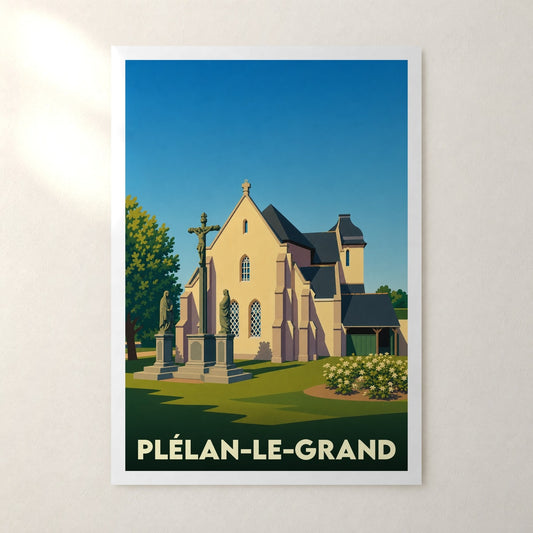 Affiche Plélan-le-Grand – sans cadre, accrochée au mur