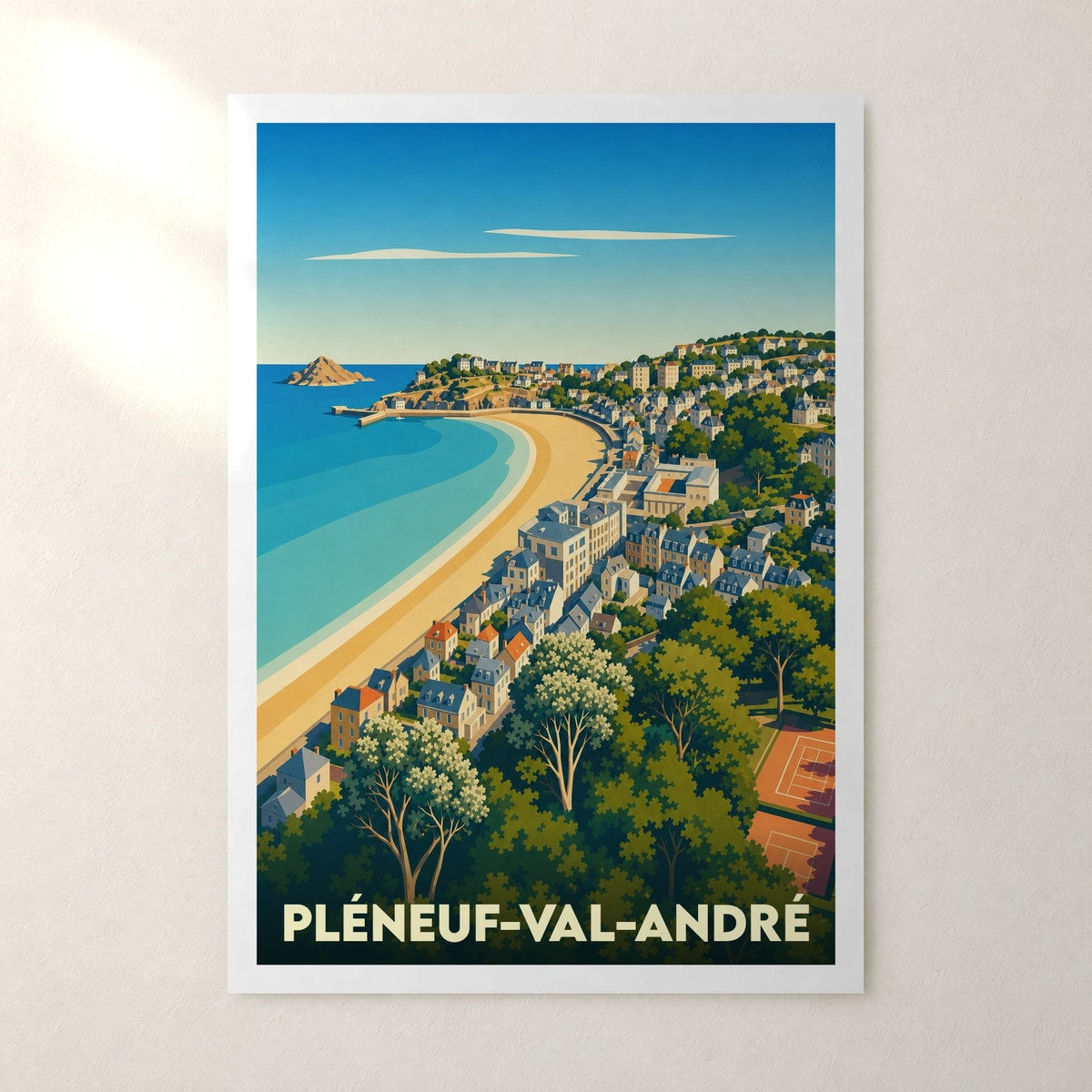 Affiche Pléneuf-Val-André – sans cadre, accrochée au mur
