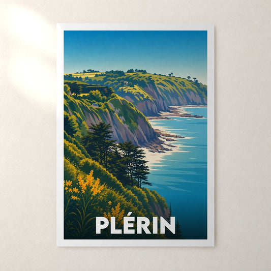 Affiche Plérin – sans cadre, accrochée au mur