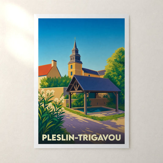 Affiche Pleslin-Trigavou – sans cadre, accrochée au mur