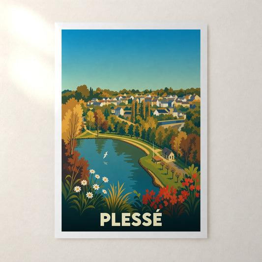 Affiche Plessé – sans cadre, accrochée au mur
