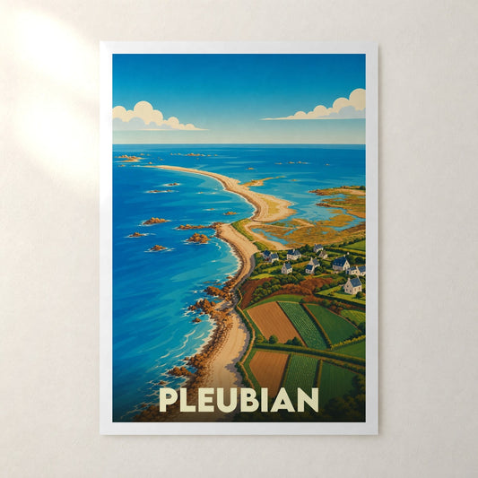 Affiche Pleubian – sans cadre, accrochée au mur