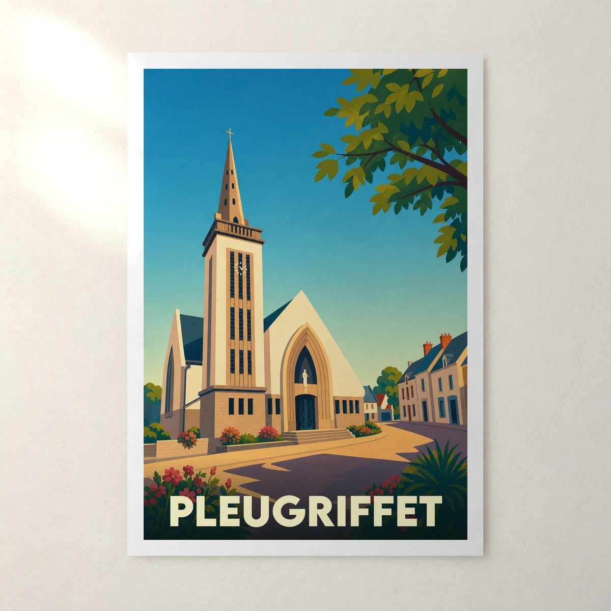 Affiche Pleugriffet – sans cadre, accrochée au mur