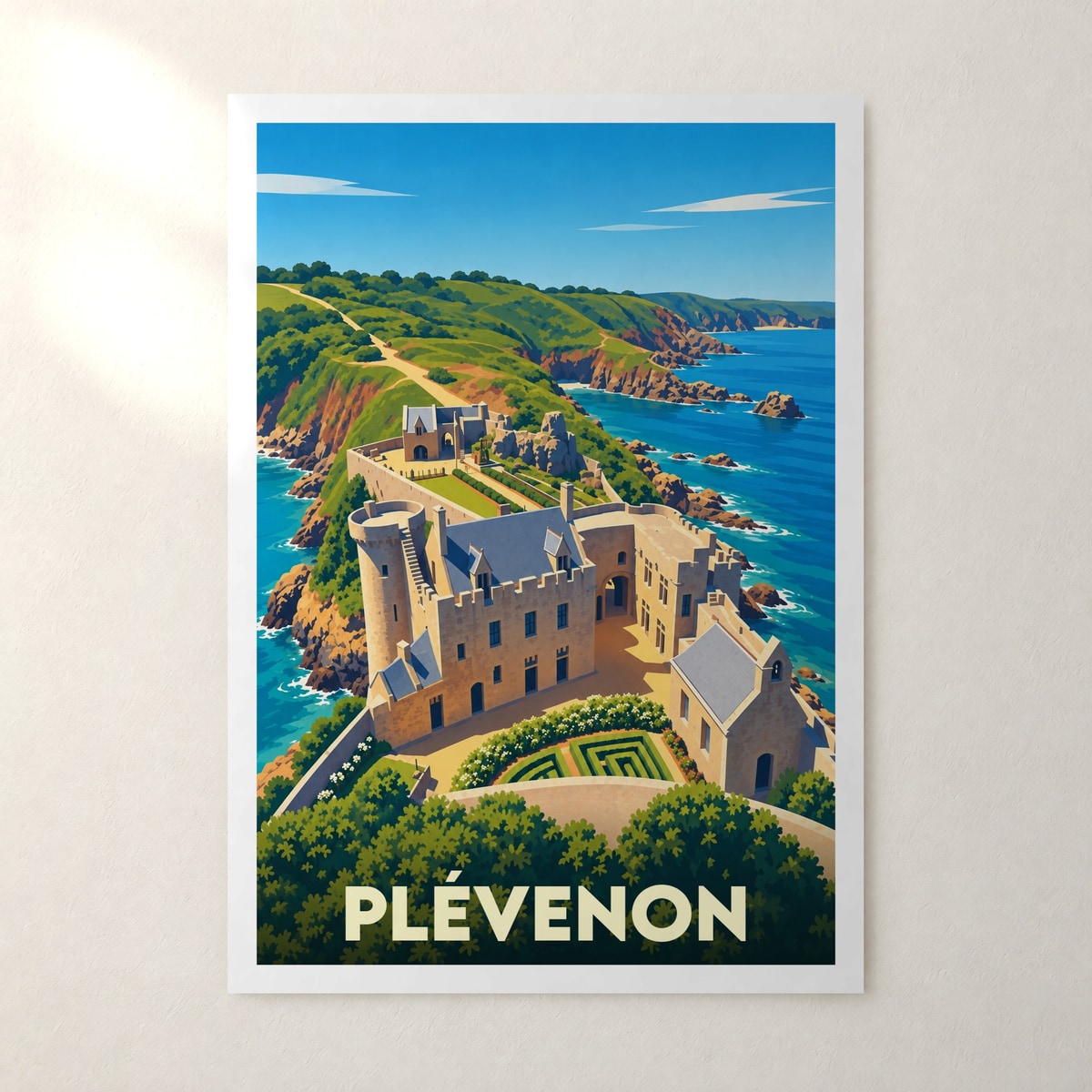 Affiche Plévenon – sans cadre, accrochée au mur