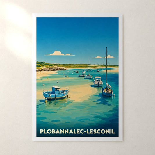 Affiche Plobannalec-Lesconil – sans cadre, accrochée au mur