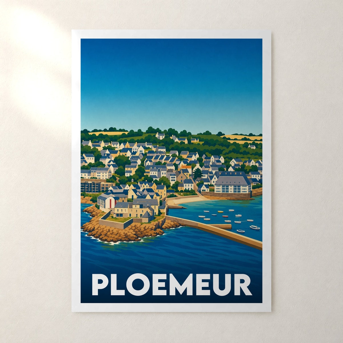 Affiche Ploemeur – sans cadre, accrochée au mur