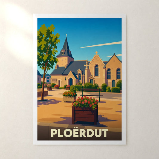 Affiche Ploërdut – sans cadre, accrochée au mur