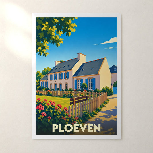 Affiche Ploéven – sans cadre, accrochée au mur