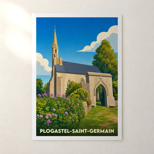 Affiche Plogastel-Saint-Germain – sans cadre, accrochée au mur