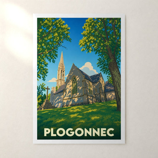 Affiche Plogonnec – sans cadre, accrochée au mur