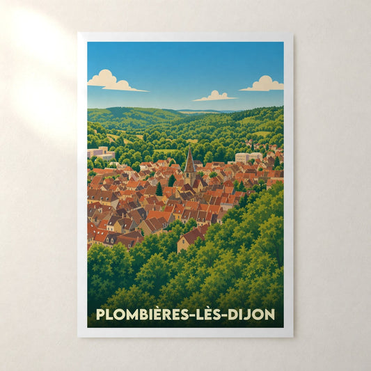 Affiche Plombières-lès-Dijon – sans cadre, accrochée au mur