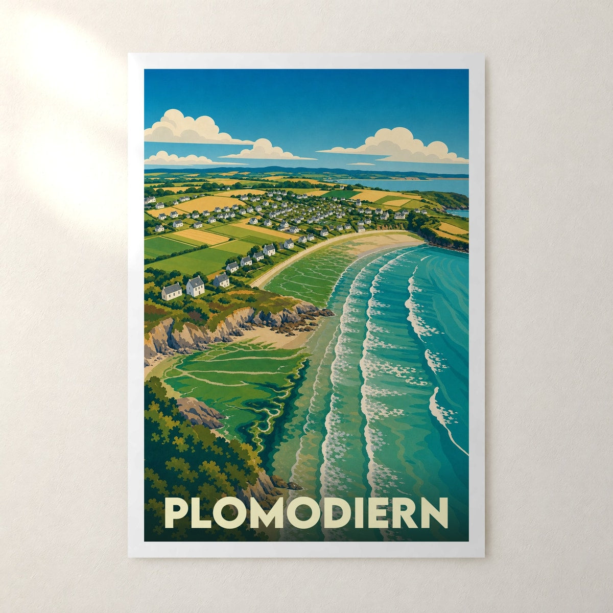 Affiche Plomodiern – sans cadre, accrochée au mur
