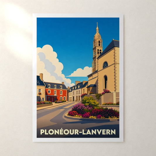 Affiche Plonéour-Lanvern – sans cadre, accrochée au mur
