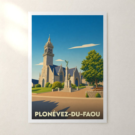 Affiche Plonévez-du-Faou – sans cadre, accrochée au mur