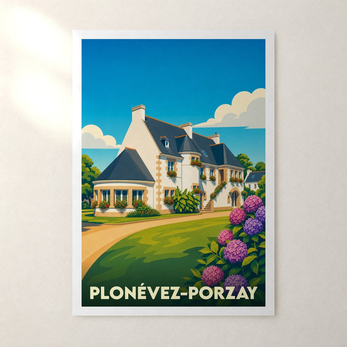Affiche Plonévez-Porzay – sans cadre, accrochée au mur