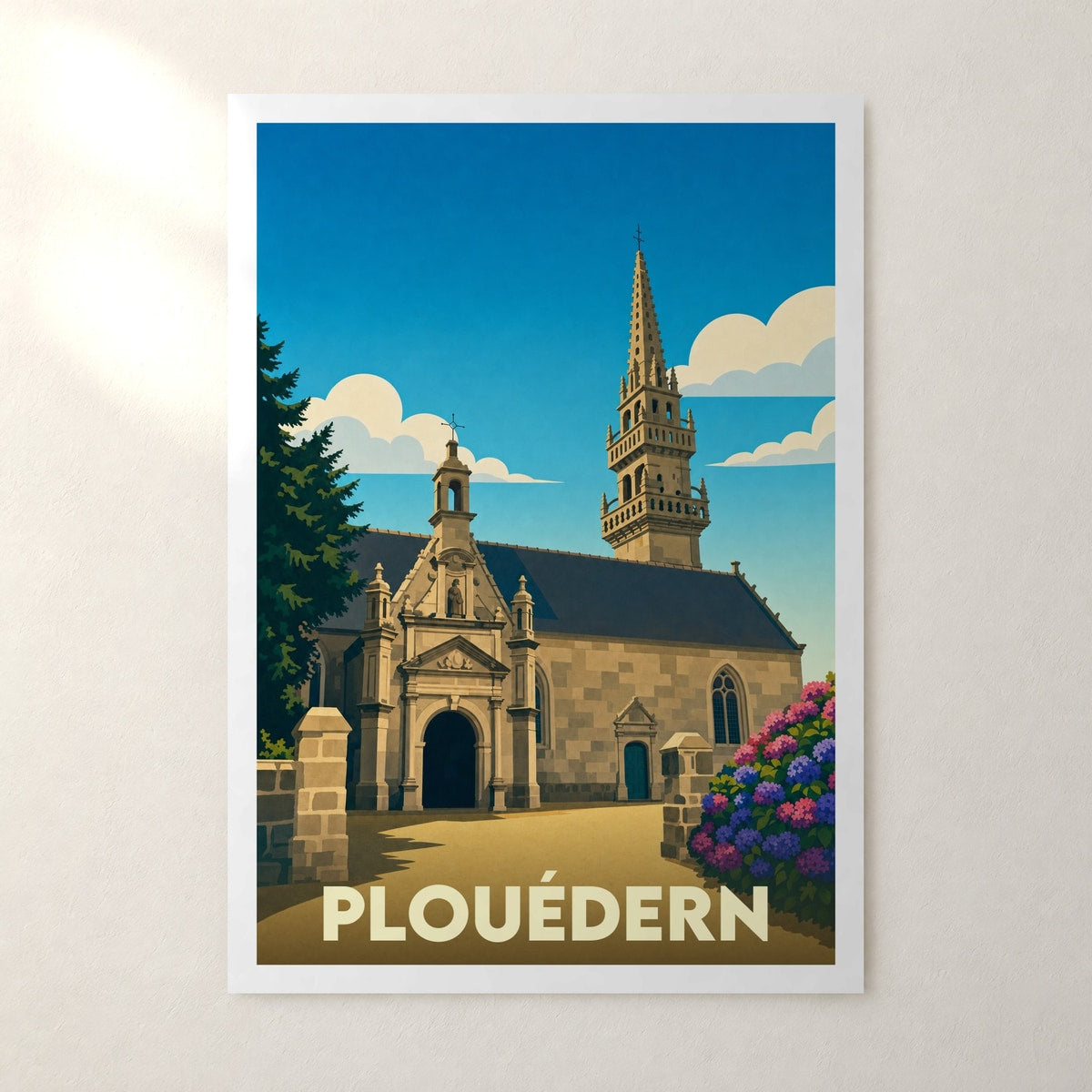 Affiche Plouédern – sans cadre, accrochée au mur