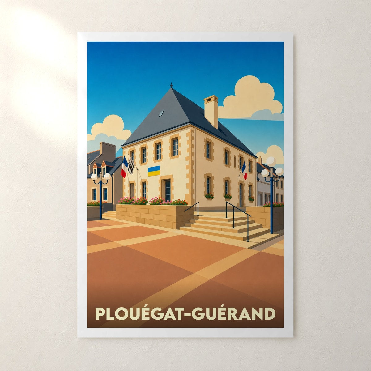 Affiche Plouégat-Guérand – sans cadre, accrochée au mur