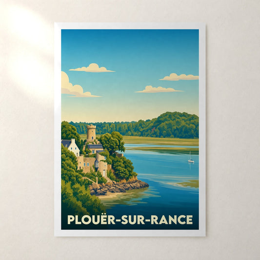 Affiche Plouër-sur-Rance – sans cadre, accrochée au mur