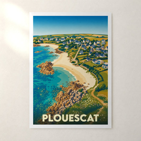 Affiche Plouescat – sans cadre, accrochée au mur