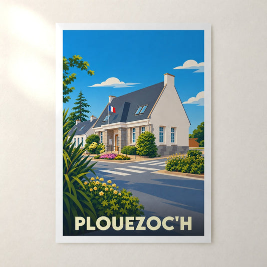 Affiche Plouezoc'h – sans cadre, accrochée au mur