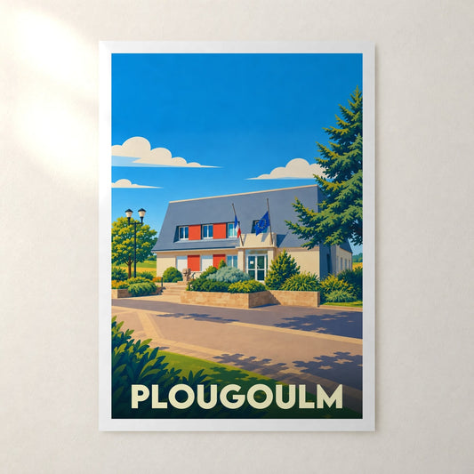 Affiche Plougoulm – sans cadre, accrochée au mur