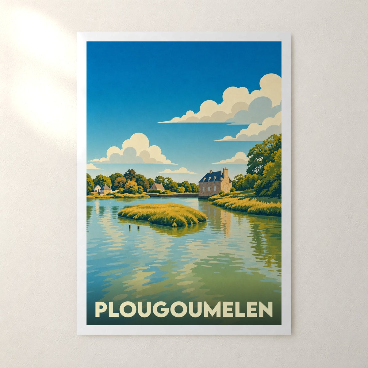Affiche Plougoumelen – sans cadre, accrochée au mur