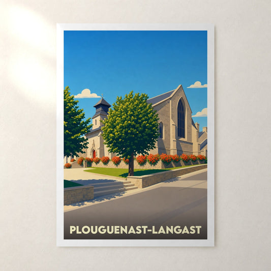 Affiche Plouguenast-Langast – sans cadre, accrochée au mur