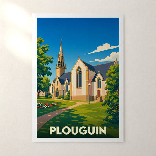 Affiche Plouguin – sans cadre, accrochée au mur