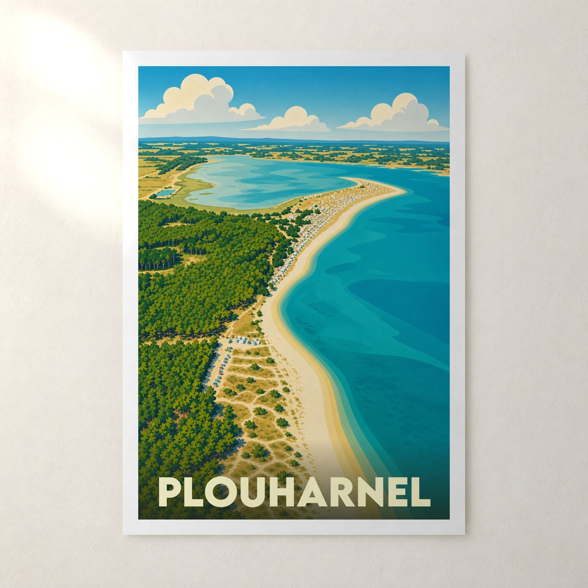Affiche Plouharnel – sans cadre, accrochée au mur
