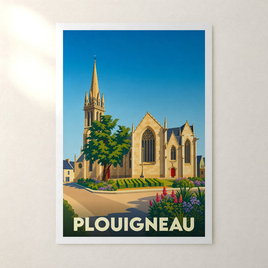 Affiche Plouigneau – sans cadre, accrochée au mur