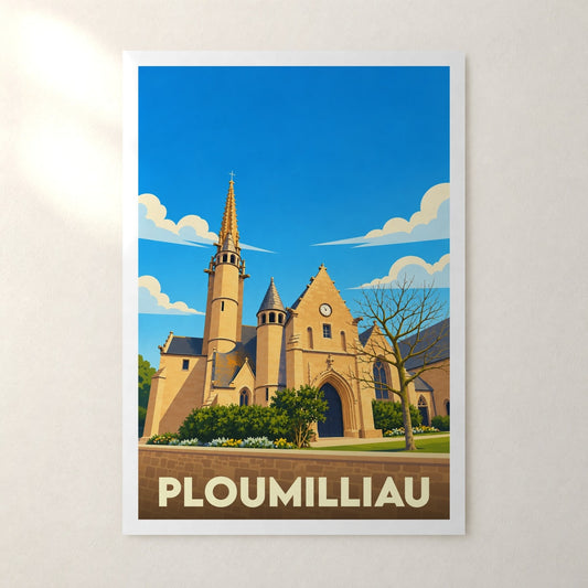 Affiche Ploumilliau – sans cadre, accrochée au mur
