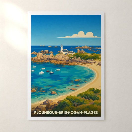Affiche Plounéour-Brignogan-plages – sans cadre, accrochée au mur