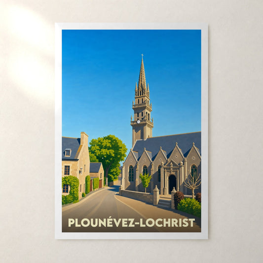 Affiche Plounévez-Lochrist – sans cadre, accrochée au mur