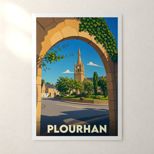 Affiche Plourhan – sans cadre, accrochée au mur