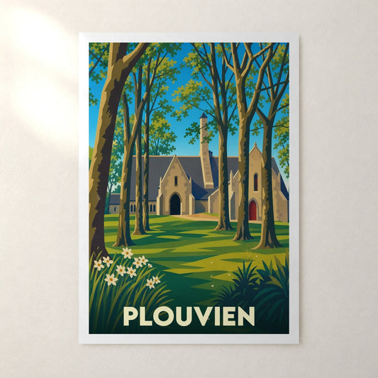Affiche Plouvien – sans cadre, accrochée au mur