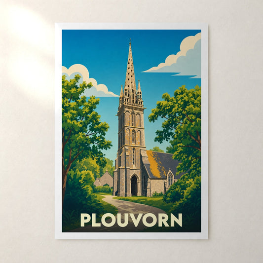 Affiche Plouvorn – sans cadre, accrochée au mur