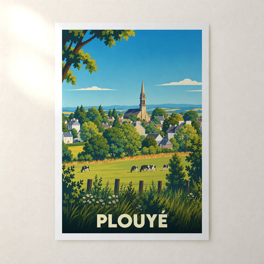 Affiche Plouyé – sans cadre, accrochée au mur