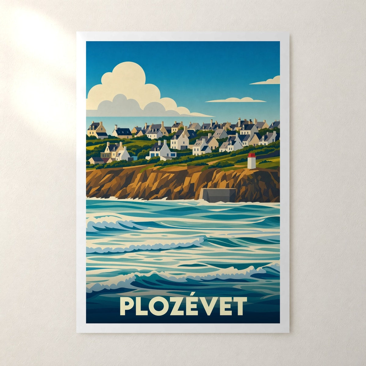 Affiche Plozévet – sans cadre, accrochée au mur