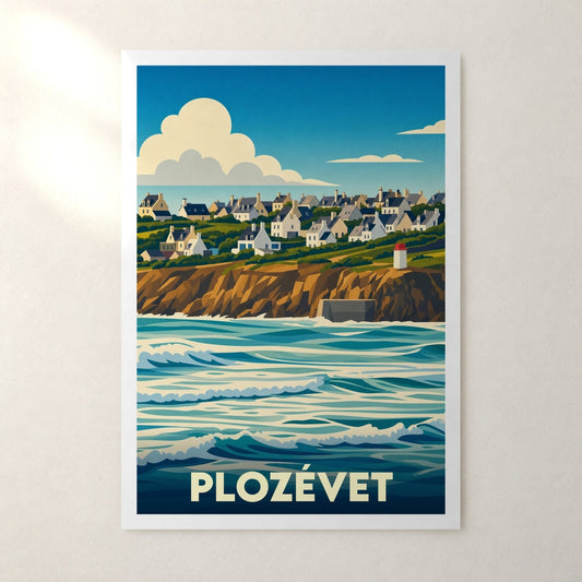 Affiche Plozévet – sans cadre, accrochée au mur