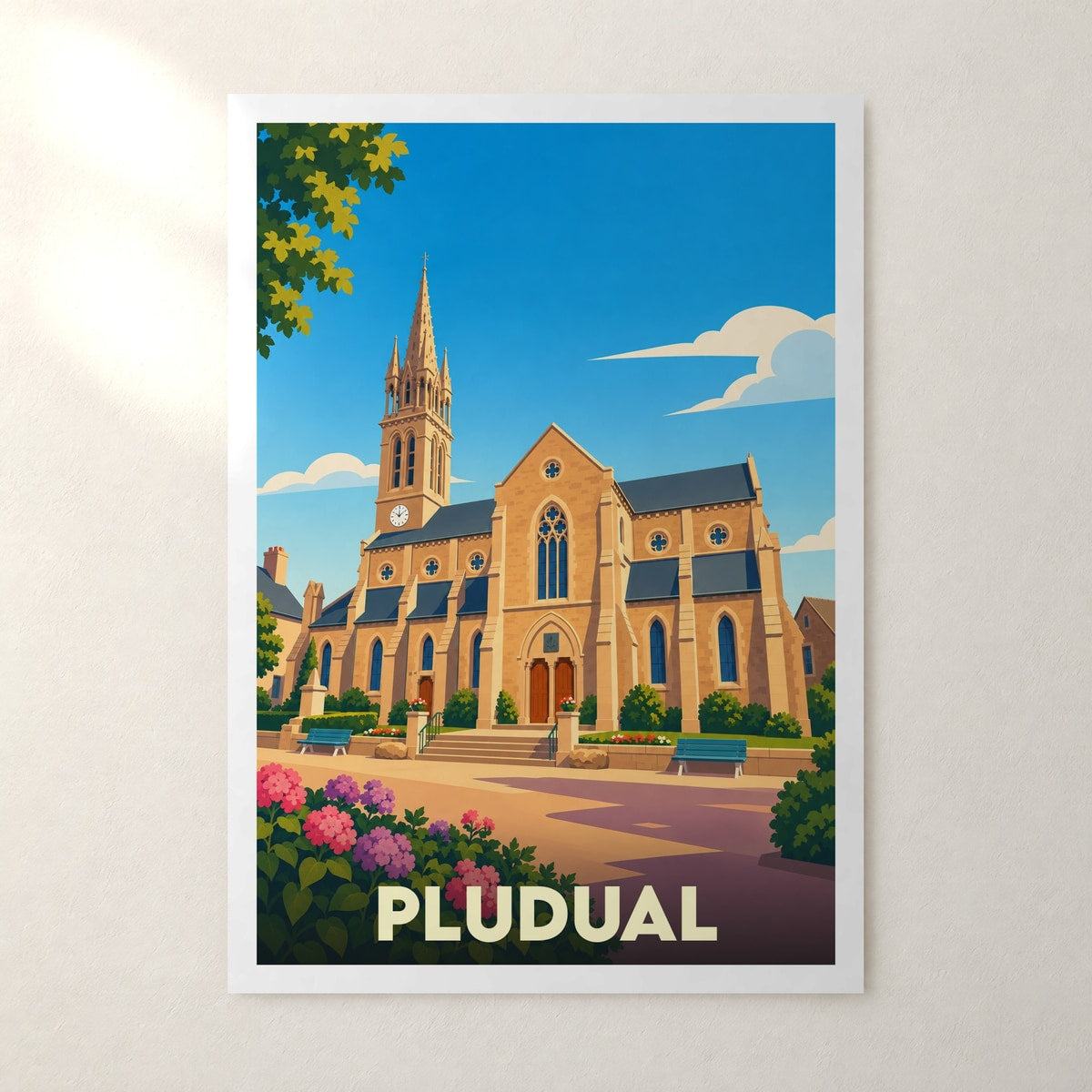 Affiche Pludual – sans cadre, accrochée au mur