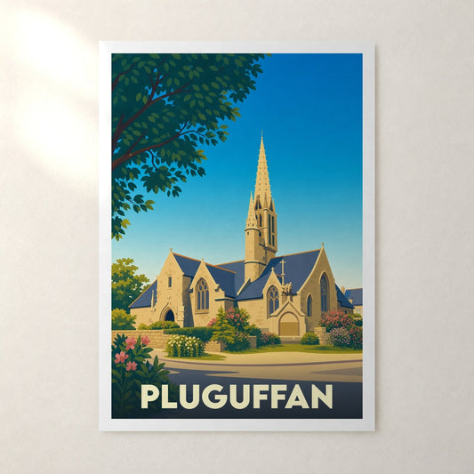 Affiche Pluguffan – sans cadre, accrochée au mur