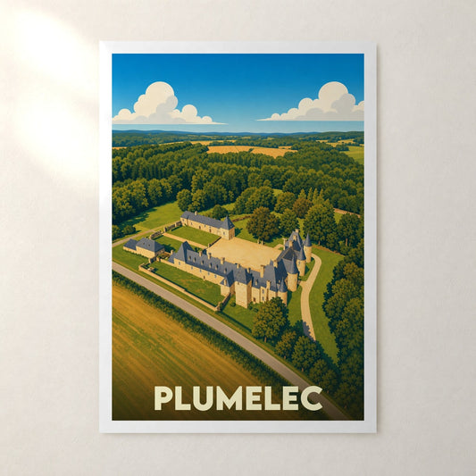 Affiche Plumelec – sans cadre, accrochée au mur