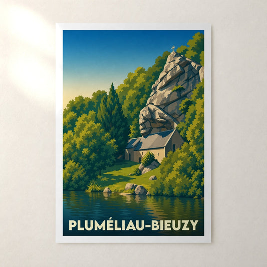 Affiche Pluméliau-Bieuzy – sans cadre, accrochée au mur
