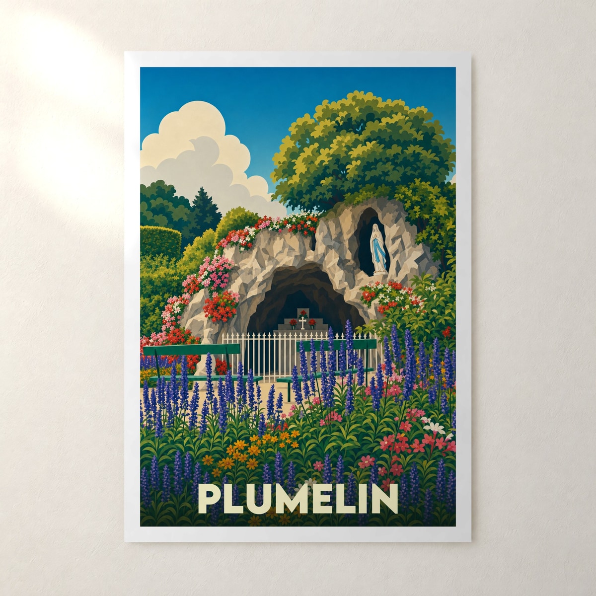 Affiche Plumelin – sans cadre, accrochée au mur